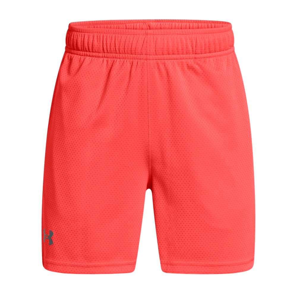 Under Armour Boys' Tech Mesh Shorts, (847) Fire / / Castlerock, XL