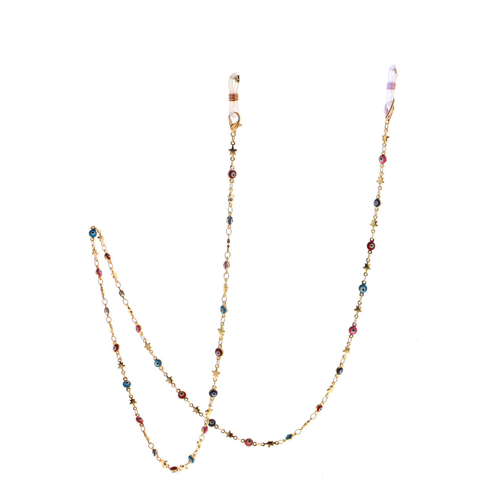 Evil Eyes Face Mask Holder Chain Lanyards - Eyeglass Glasses Strap Lucky Symbol Retainer Anti-Lost Leash Jewelry