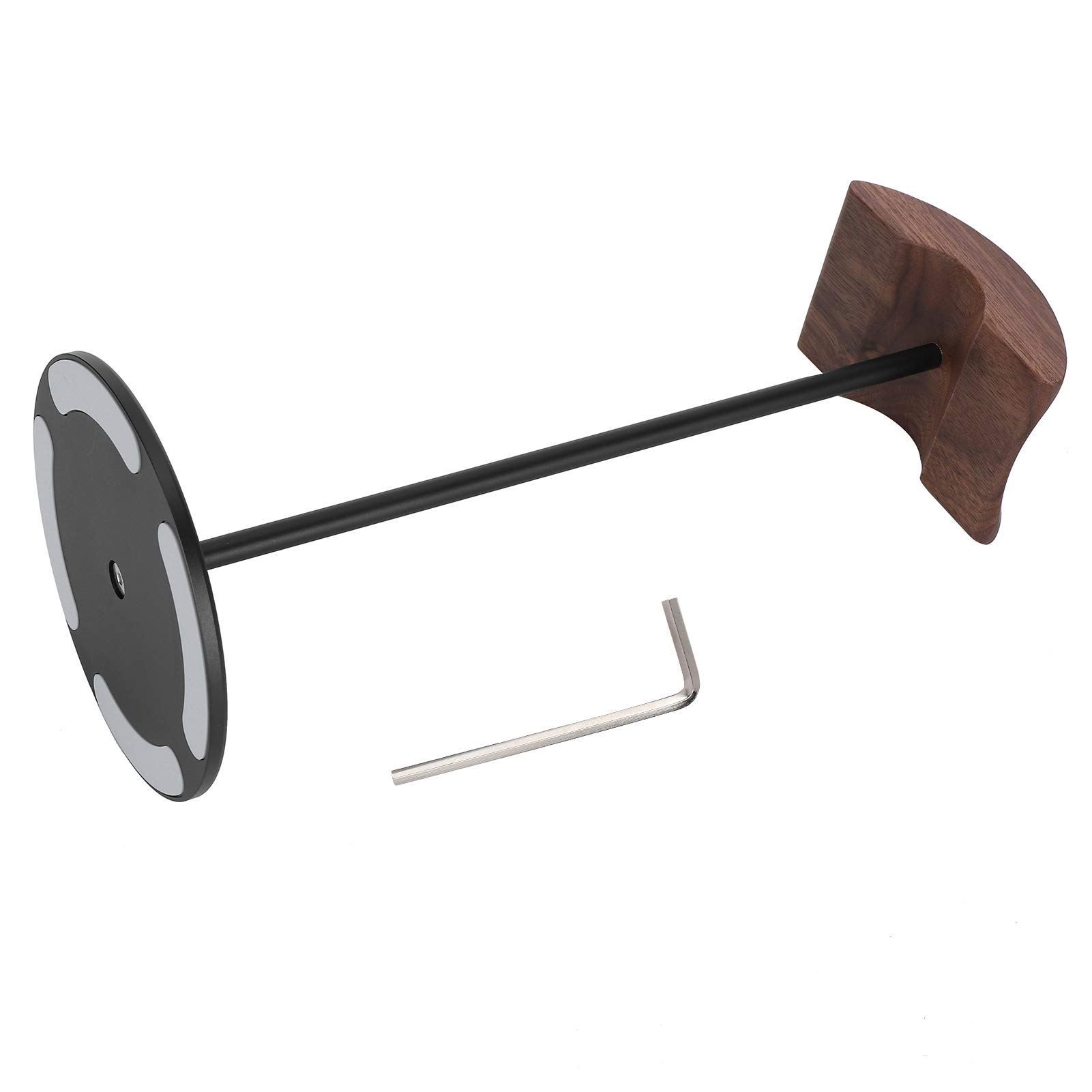Supporto per cuffie in lega di alluminio noce nero Supporto per auricolari metallico Supporto per display da scrivania Supporto per organizer per cuffie da gioco Cuffie sopra