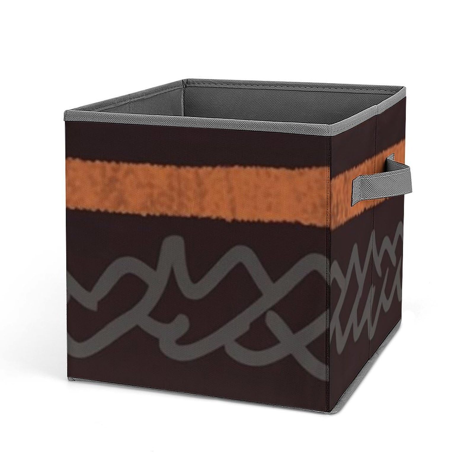 BTCOWZRV African Mud Cloth Tribal Cube Storage Bins - 11 Inch Heavy Duty Fabric Closet Bins for Shelves, Cube Organizer - Collapsible Storage Boxes with Handle Decorative Clothing Storage Baskets