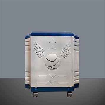 POWEREST Plastic Inverter Trolley for Single Flat Battery BlueWhite