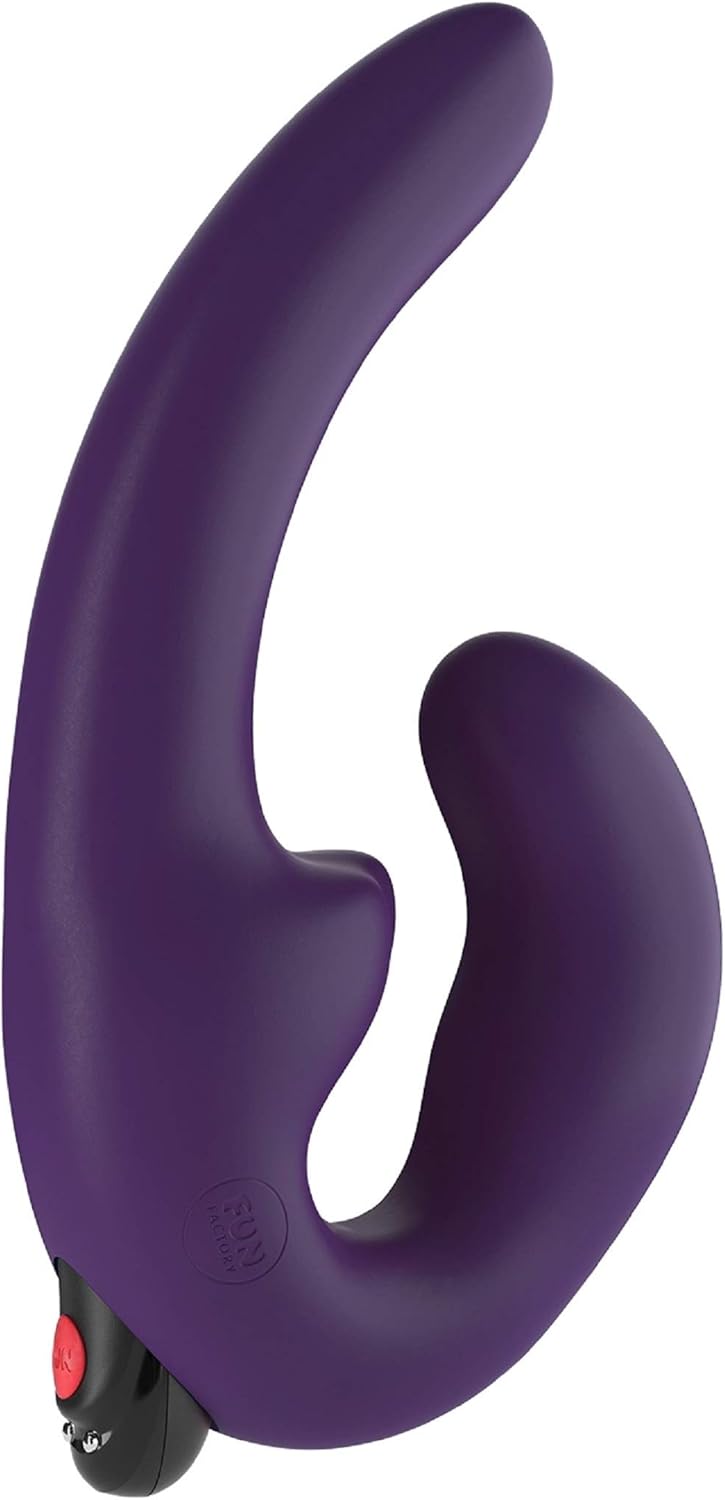 Fun Factory SHAREVIBE - vibrador doble dildo doble para parejas morado de silicona medica