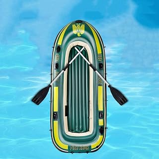Thick Wear-Resistant Inflatable Kayak Safe and Comfortable Fishing Boat - Inflatable Rowing Boat Including Paddle and Pump with 200kg Load Capacity Inflatable Boat Dimensions 23013036 cm