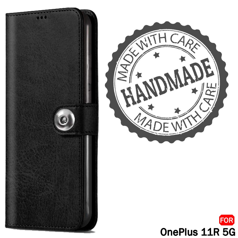 OnePlus 11R Flip Cover - Genuine Leather Wallet Case -9