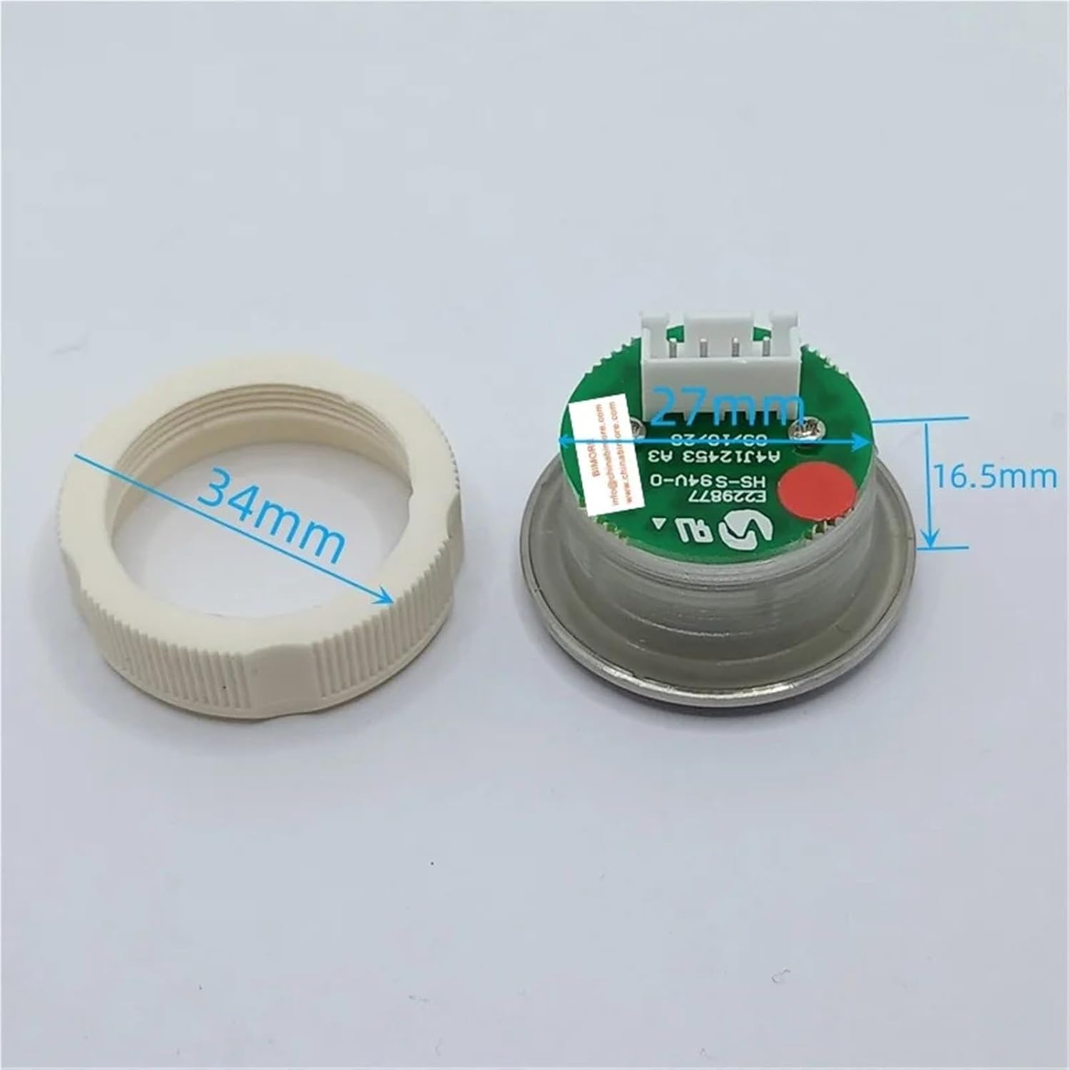 E229877 A4J12453 A3 Elevator Push Button Red Light 24V Stainless Steel Fat Circular Buttons Replace A4J13868 A4 A4N1386