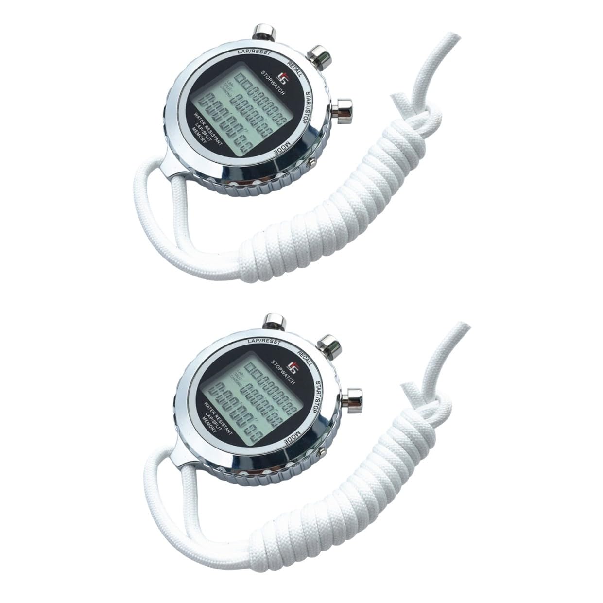 KOMBIUDA 2piezas Cronómetro Digital Profesional De Mano con Pantalla LCD Temporizador Electrónico De y Canales para Entrenamiento Deportivo y Otras Actividades