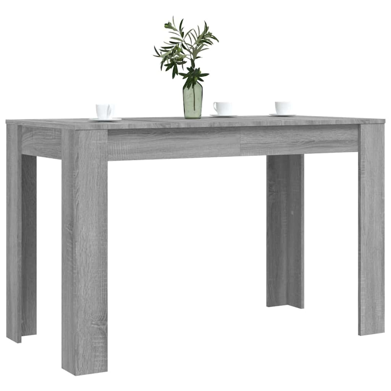 Gecheer Tavolo da Pranzo, Design Elegante Grigio Sonoma 120x60x76 cm in Legno Multistrato per Sala da Pranzo Ristorante