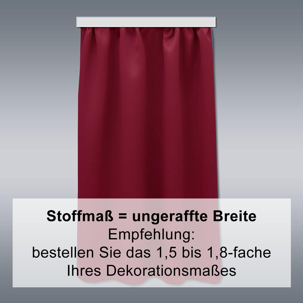 Wohnmobil-Gardine Mattis weinrot | Maßgefertigter Verdunklungs-Vorhang mit Reihband | Hochwertiger Dekoschal für Caravan & Wohnwagen | Blickdichter Sichtschutz Höhe 40-80 cm x Breite 70–140 cm