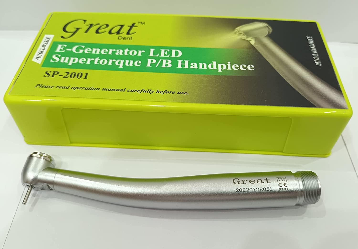 Dental Airotor Handpiece GREAT LED Handpiece super torque with push button (B0CBJT1C3H) Amazon Price History, Amazon Price Tracker