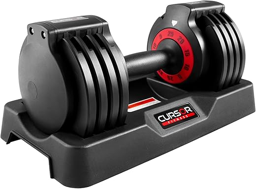 Full Cast Iron 5-IN-1 Quick Adjustable Dumbbells Set, Home Weight Strength Training, 25 LB Set, 55 LB Set