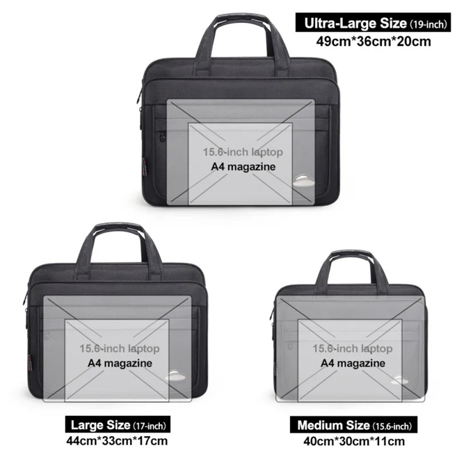 Valigetta Porta Documenti Borsa ventiquattrore di grande capacità da uomo d'affari 15,6 pollici 17 "19" borse a tracolla for laptop in tela for notebook messenger In Viaggio D'Affari