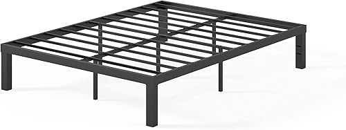 Miniatura 21 de Plataforma de metal, marco para cama Zinus Quick Lock 16 pulgadas, base para cama, no necesita caja de resortes, Acero, Negro