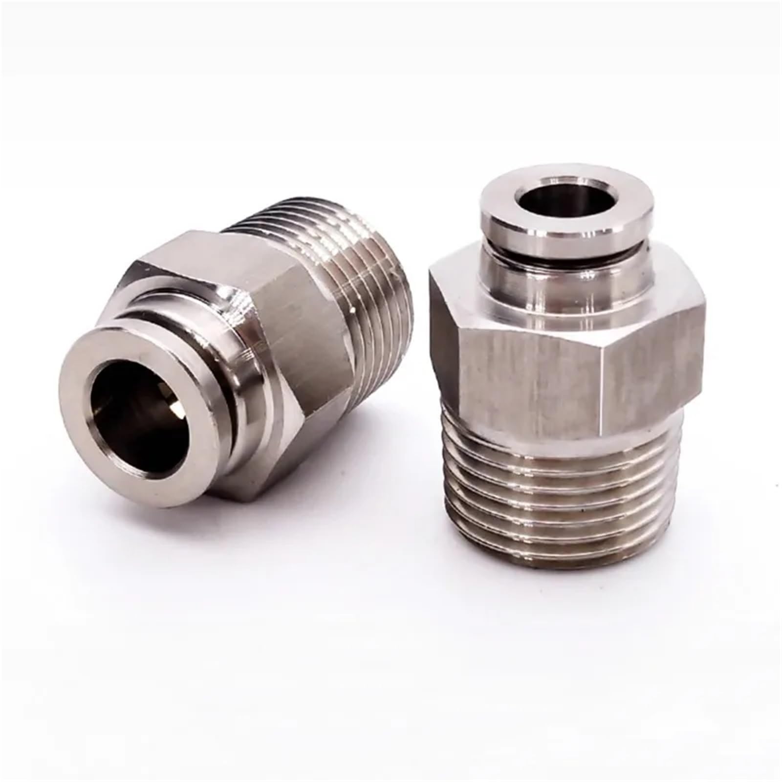 1 Teile/los M5 1/8 "1/4" 3/8 "1/2" BSPT Männlich Pneumatische Messing Vernickelt Push-In Schnell stecker Release Air Fitting Sanitär(10mm,1/4")