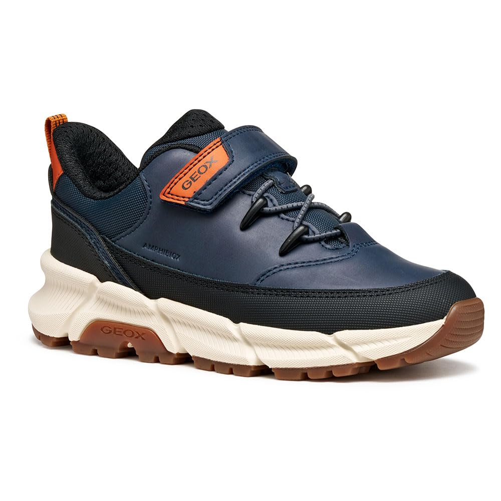 Geox J FLEXYPER Plus BOY Sneaker, Navy, 12.5 UK
