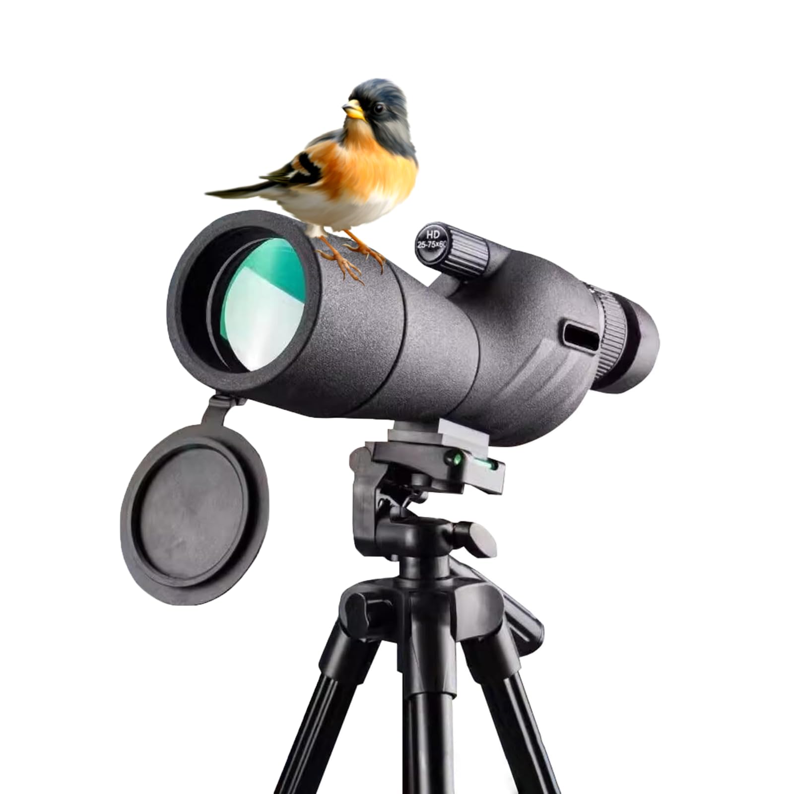 SPNOR Monocular Telescope 25-75X60 High Magnification - with Tripod Bracket and Mobile Phone Camera Clip HD Suitable for Stargazing Hunting Wildlife Bird Watching Travel Camping