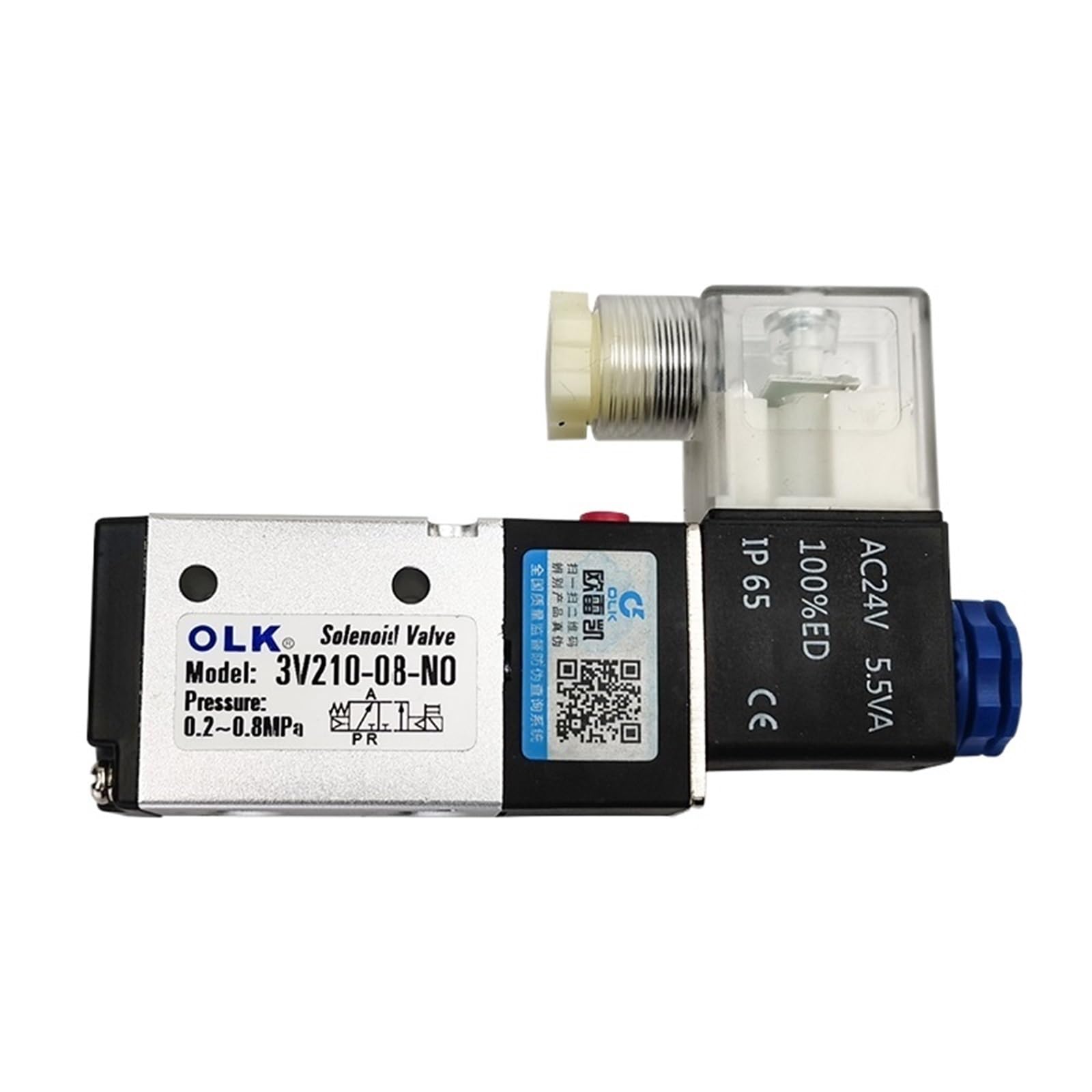 Électrovanne pneumatique 3V210-08 pour automatisme industriel et tri d'air AC24V