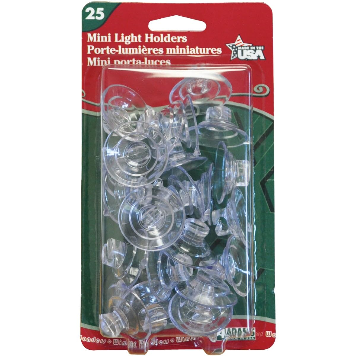Adams Christmas 7501-00-1040 Mini Light Holder 25-Pack