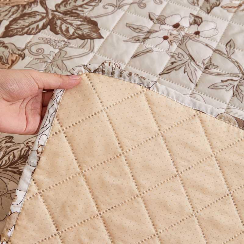 Image of HOMETHREADS Premium Style Anti Slip Sofa Cover Set | Cotton Sofa Slipcover | 1Pc Front Cover with Attached Armrest + 1Pc Back Cover (Coffee Rose, 2 Seater | 120x185cm)
