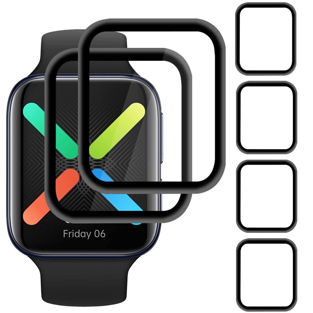 Brifu Protective Film Compatible with OPPO Watch 46mm, [scratchproof], [bubble free], [easy application], [Soft protective film], [Full coverage] 【4pieces】
