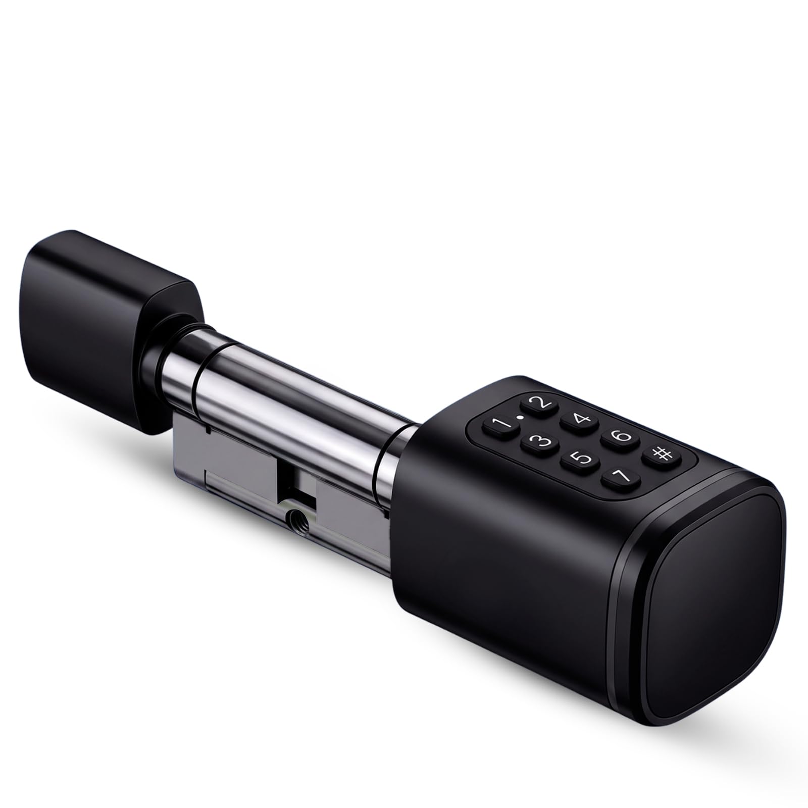 Smart Lock Fingerprint Door Lock - Keyless Entry Electronic Cylinder with App Control via Bluetooth, Biometric Sensor, Keypad Code & RFID Smart Card - Easy DIY Install for Home, Office