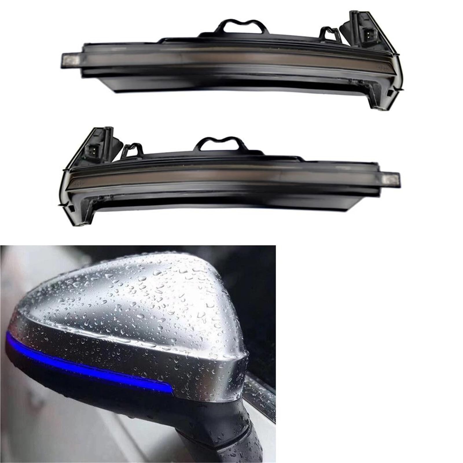 LED Intermitentes Laterales Espejo Retrovisor con Señal Giro Dinámica LED Indicador Dirección Flecha Intermitente Secuencial para A4 S4 B9 A5 S5 RS4 RS5