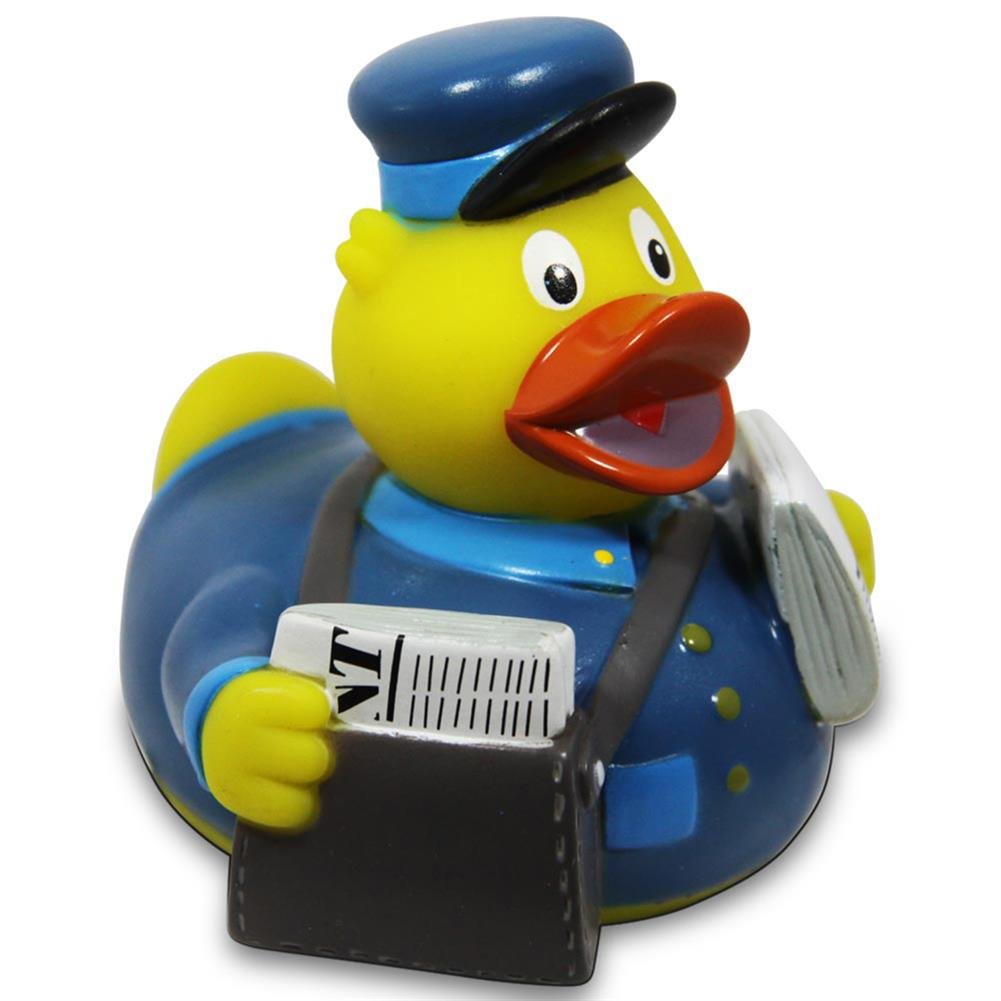 HC-Handel 916596 Vinyl Bath Duck Postman Rubber Duck 8 cm
