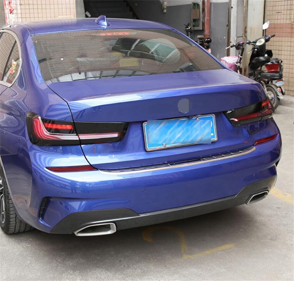Smoked Black ABS Car Exterior Rear Tail Light Lamp Guard Cover Trim Fit forBM@ 3 Series G20 G28 2019 2020 2021 2022 2023 2024