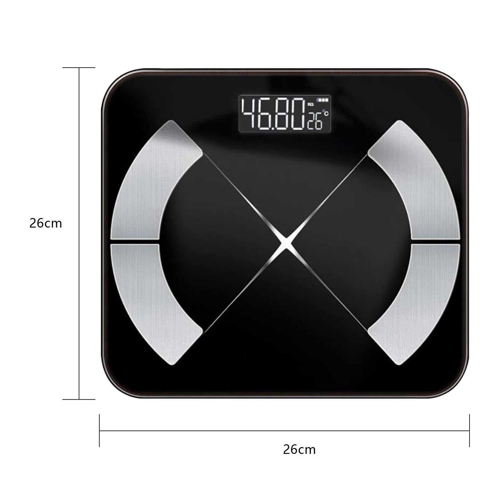 BáScula De BañO Báscula De Peso con Pantalla Digital, Electrónica, Baño, Escala Grasa Corporal Uso En Interiores(Pink)