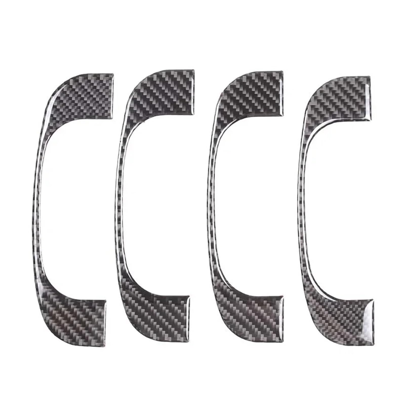 Car Interior Sticker for BMW for 3 Series for E90 2005-2012 Soft Carbon Fiber Car Roof Handle Sticker Interior Accessories 4Pieces(Black Carbon Fiber)