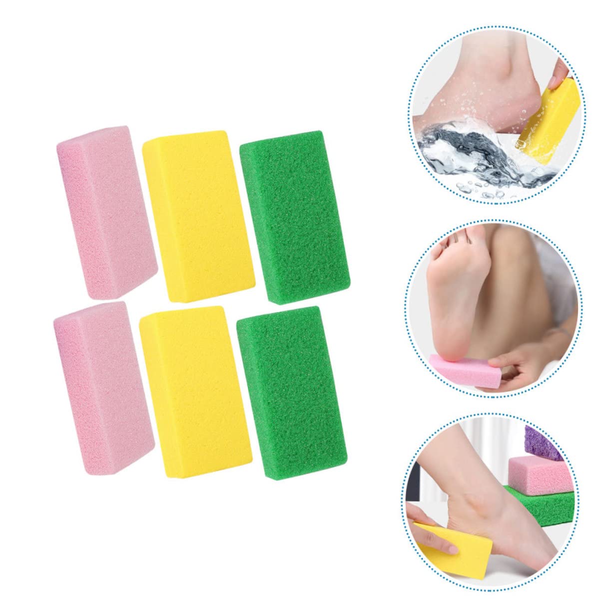 Healvian 30piezas Pómez Para Pies Removedor De Piel Muerta Multifuncional Exfoliante Para Pedicura Casa y Salón Brillantes