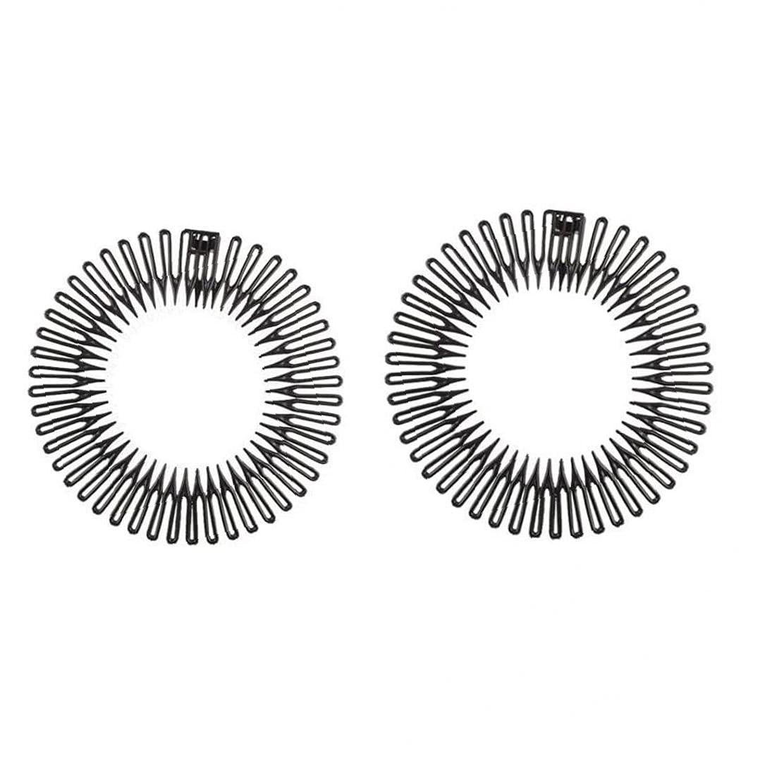 9 Pièces Peigne Extensible Full Circle Peigne Circulaire en Plastique Peigne à Cheveux Extensible Bandeau Serre-Tête Titulaire pour Femmes, 3 Couleurs