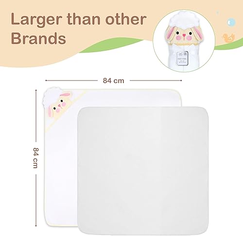 Miniatura 5 de Mother's Choice Toalla orgánica con capucha para bebé, algodón de tamaño grande, ultrasuave y absorbente, para recién nacidos, bebés, niños y niñas