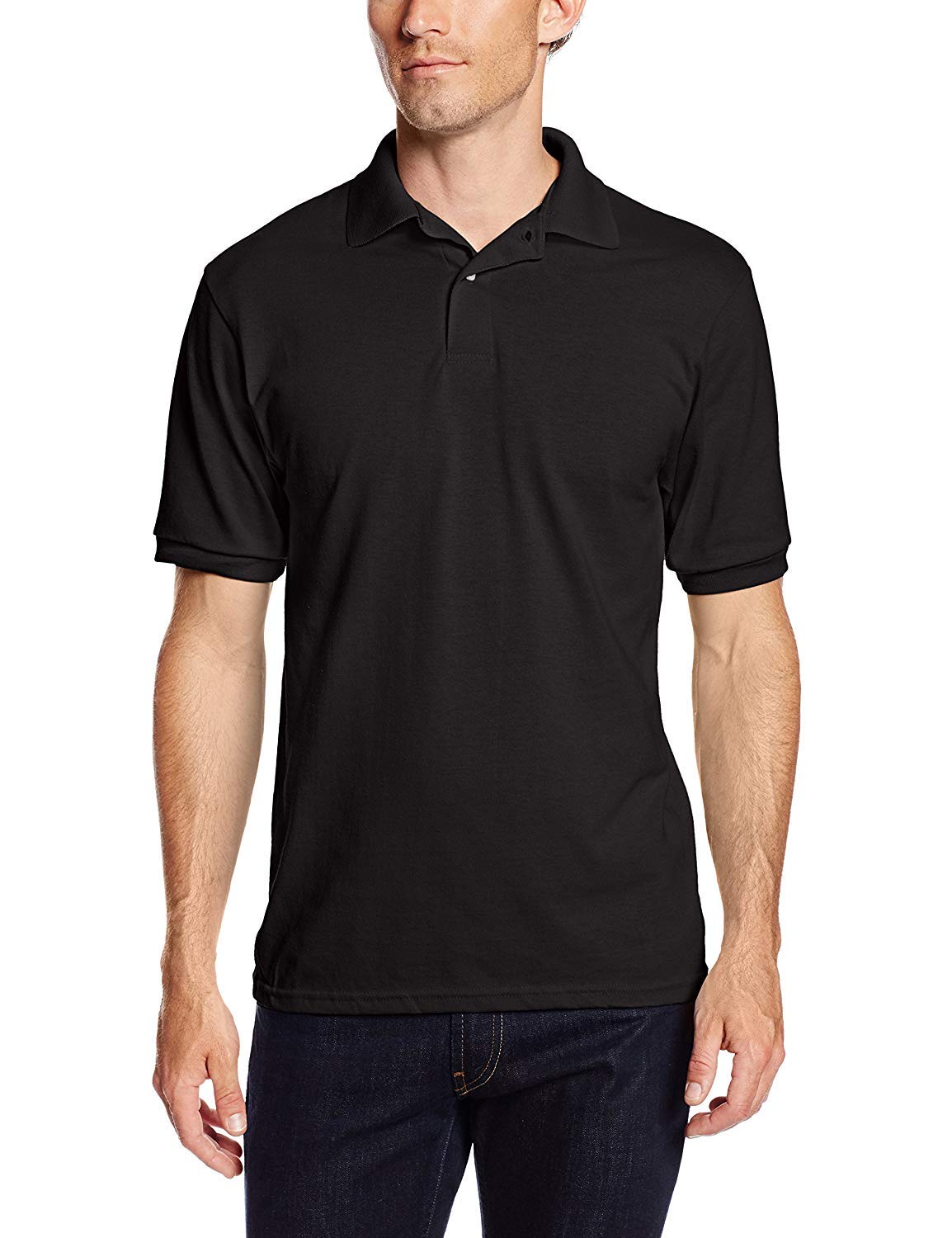 Hanes Short-Sleeve Jersey Polo (Pack of 2) Lot de 2 Polos en Jersey à Manches Courtes Homme