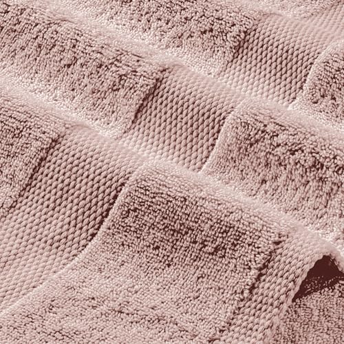 Image of White Classic Luxury Soft Bath Sheet Towels - 650 GSM Cotton Luxury Towels Extra Large 35x70 | Highly Absorbent and Quick Dry | Hotel Quality, Pink, 2 Pack