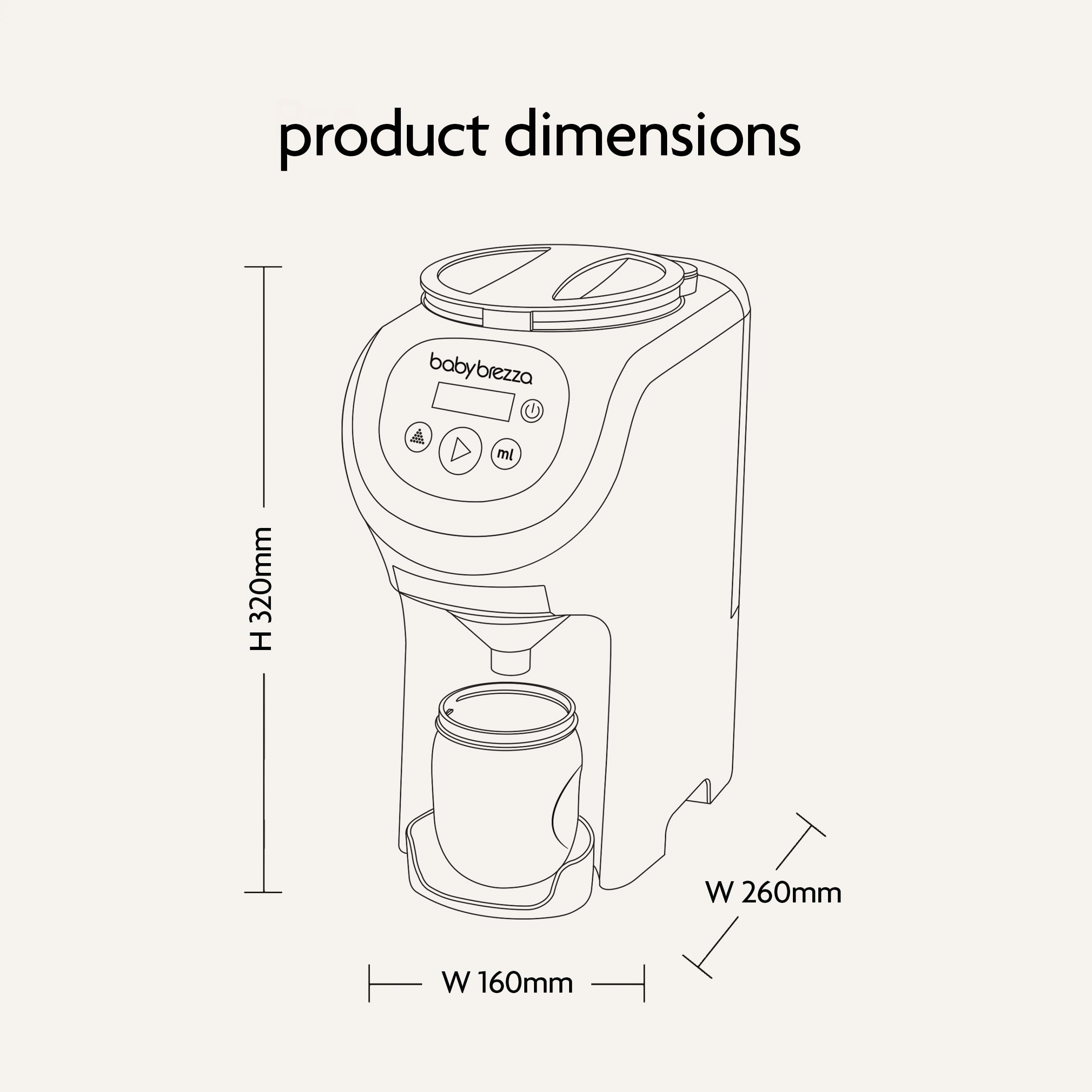Baby Brezza Formula Pro Mini fabricante de fórmulas para bebés – Máquina mezcladora de fórmula para bebés pequeña se adapta a espacios pequeños y es portátil para viajes – Los fabricantes de biberones