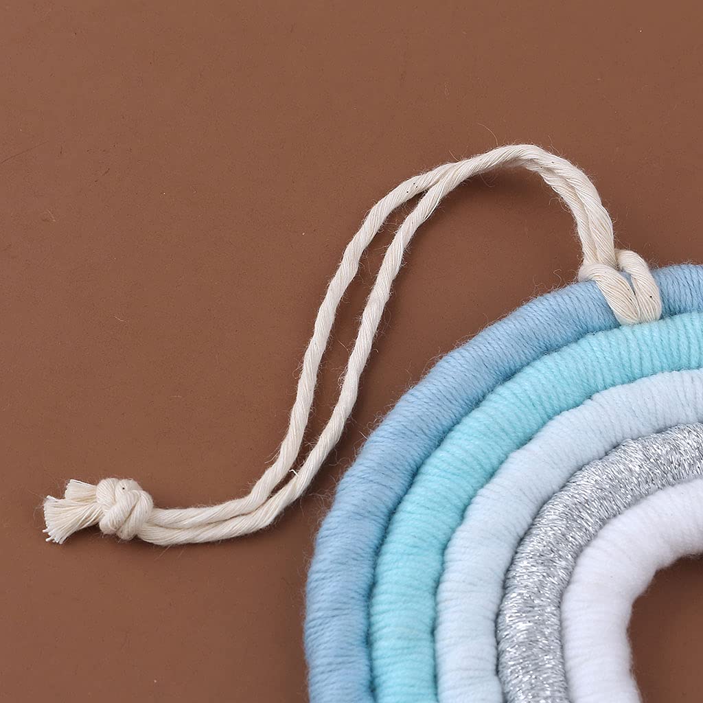 LEEleegang Macramè Arcobaleno Decorazione da Parete Boho Nursery Baby Kids Room Decor Baby Shower Arcobaleno Decorazione