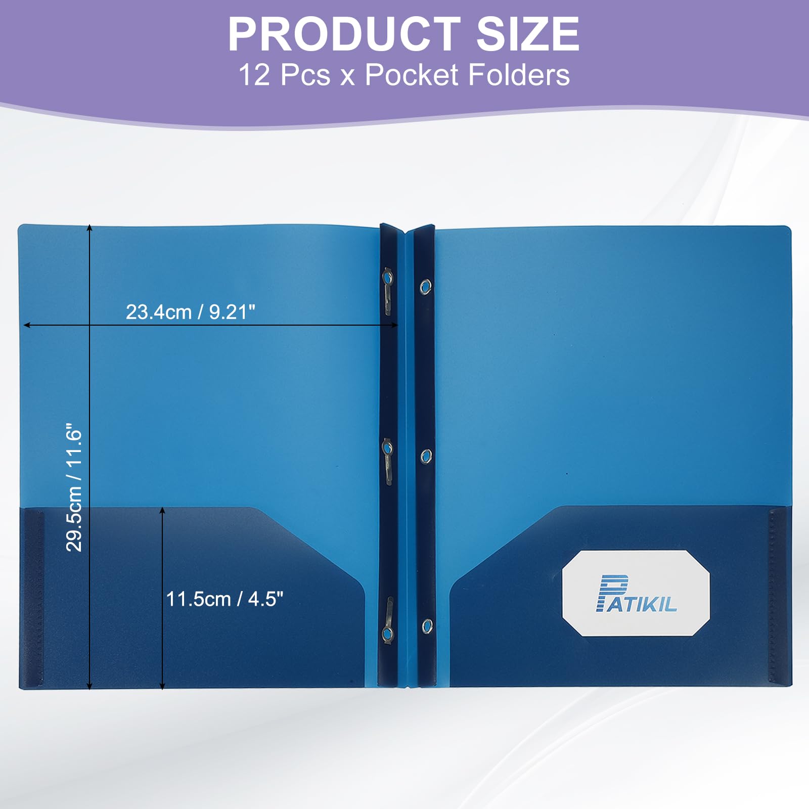 PATIKIL Pocket Folders with Prongs - Image 2