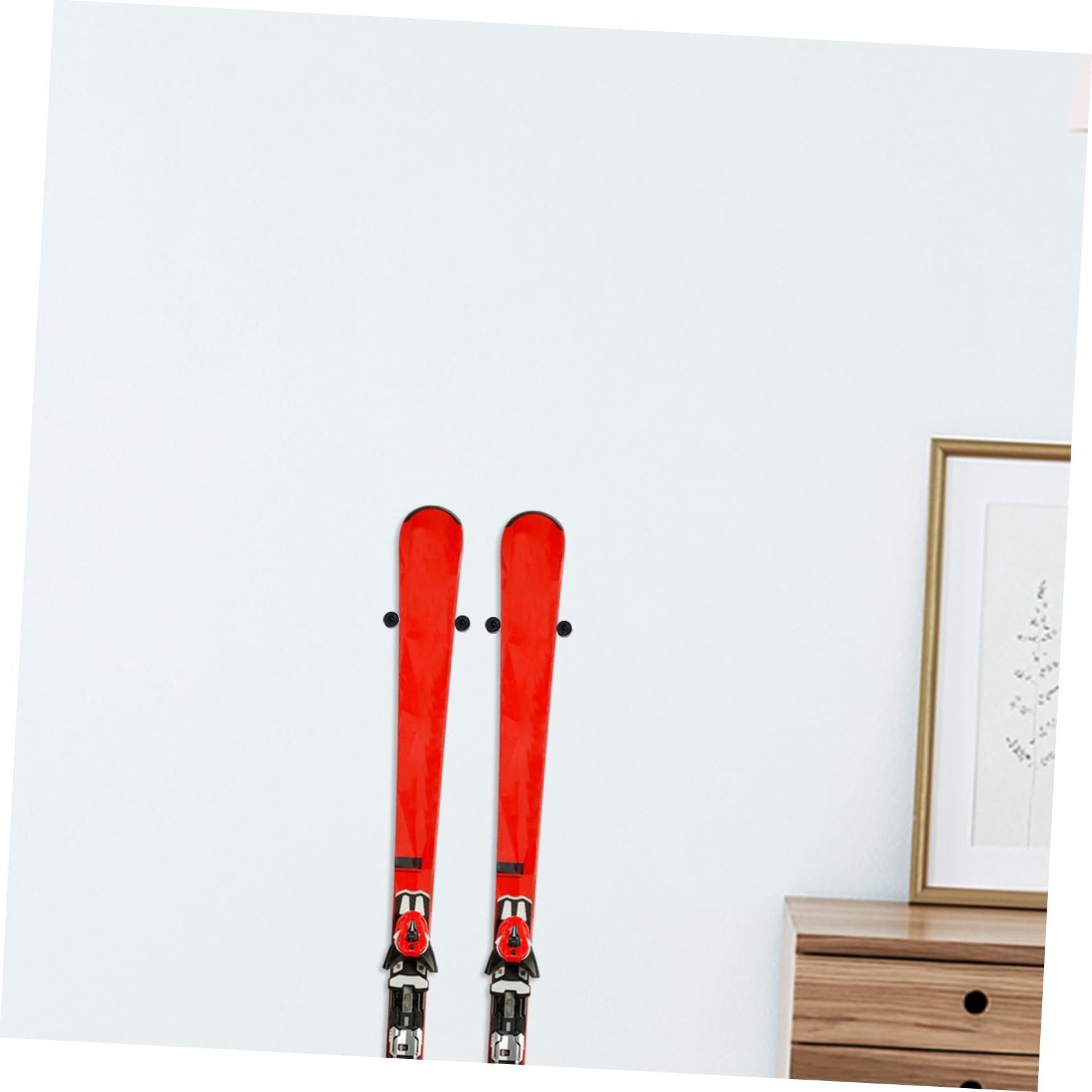 BRIGHTFUFU 4pcs Ski Wall Mount Hanger Space-Saving Vertical Display for Snowboards Skis Construction for Home Garage Resorts Stylish Color Design