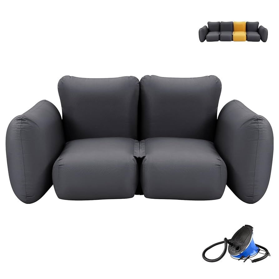 エアー ソファ ベッド 2人掛け 空気 変形 ブラック エアー ソファ ベッド 2人掛け 空気 変形 ブラック