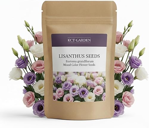 2000 semillas de Lisianthus para plantar, semillas de flores de Eustoma de colores mixtos, semillas de rosa sin espinas, sin OGM, flores perennes de
