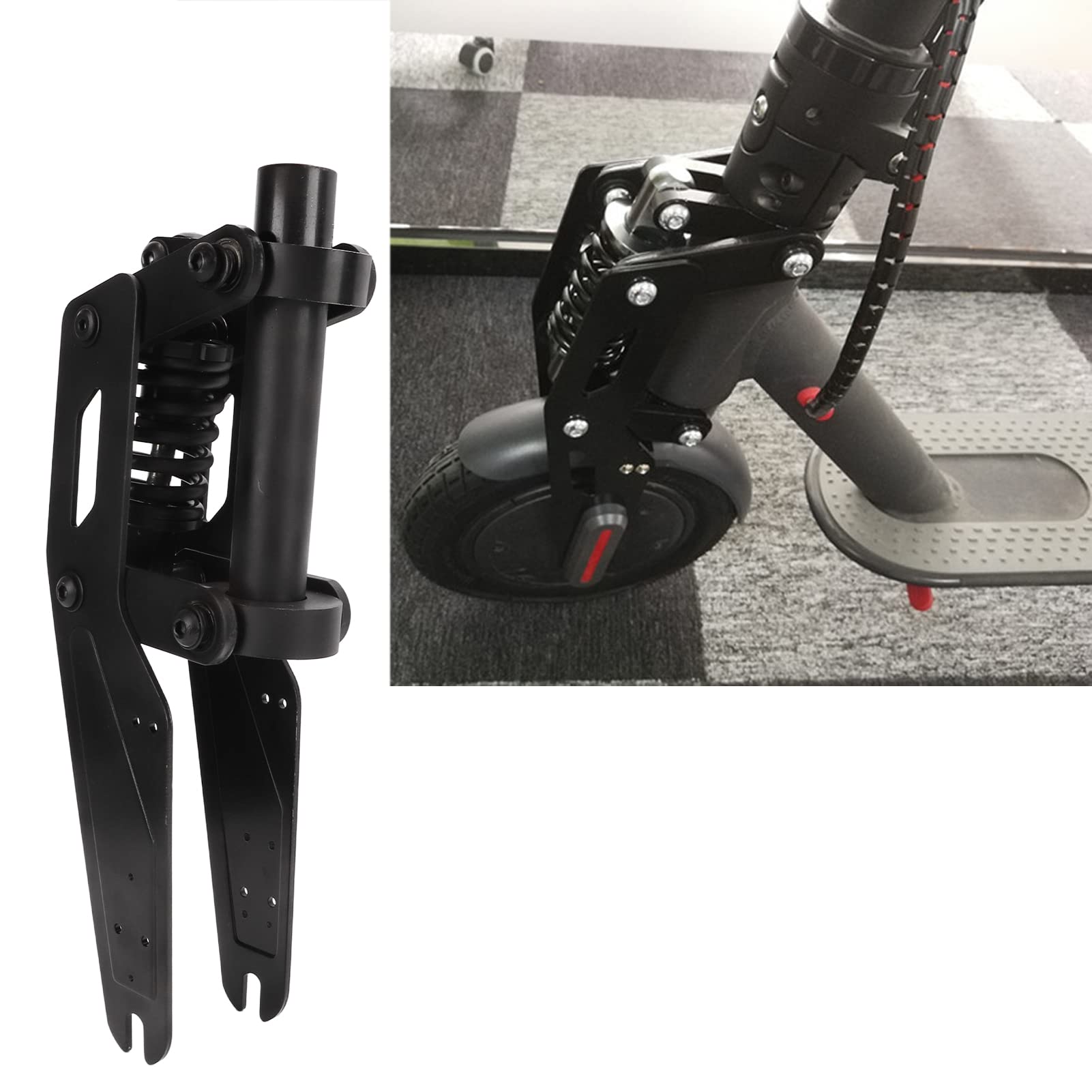BuyWeek Amortisseur de Scooter Électrique pour Xiaomi M365, Amortisseur de Vibration de Trottinette Électrique Accessoires de Scooter Électrique