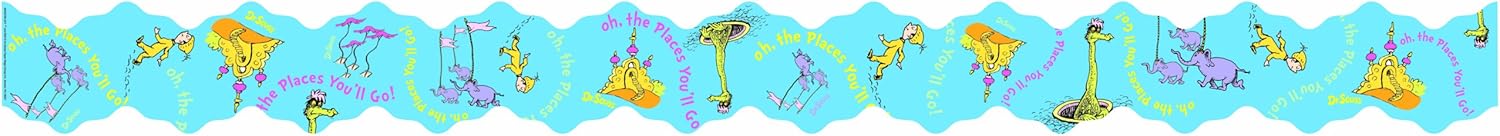 Up To 50% OFF Eureka Dr.Seuss 'Oh, The Places You'll Go' Bulletin Board Trim and Classroom Decoration for Teachers, 12pc, 3.25'' W x 37'' L