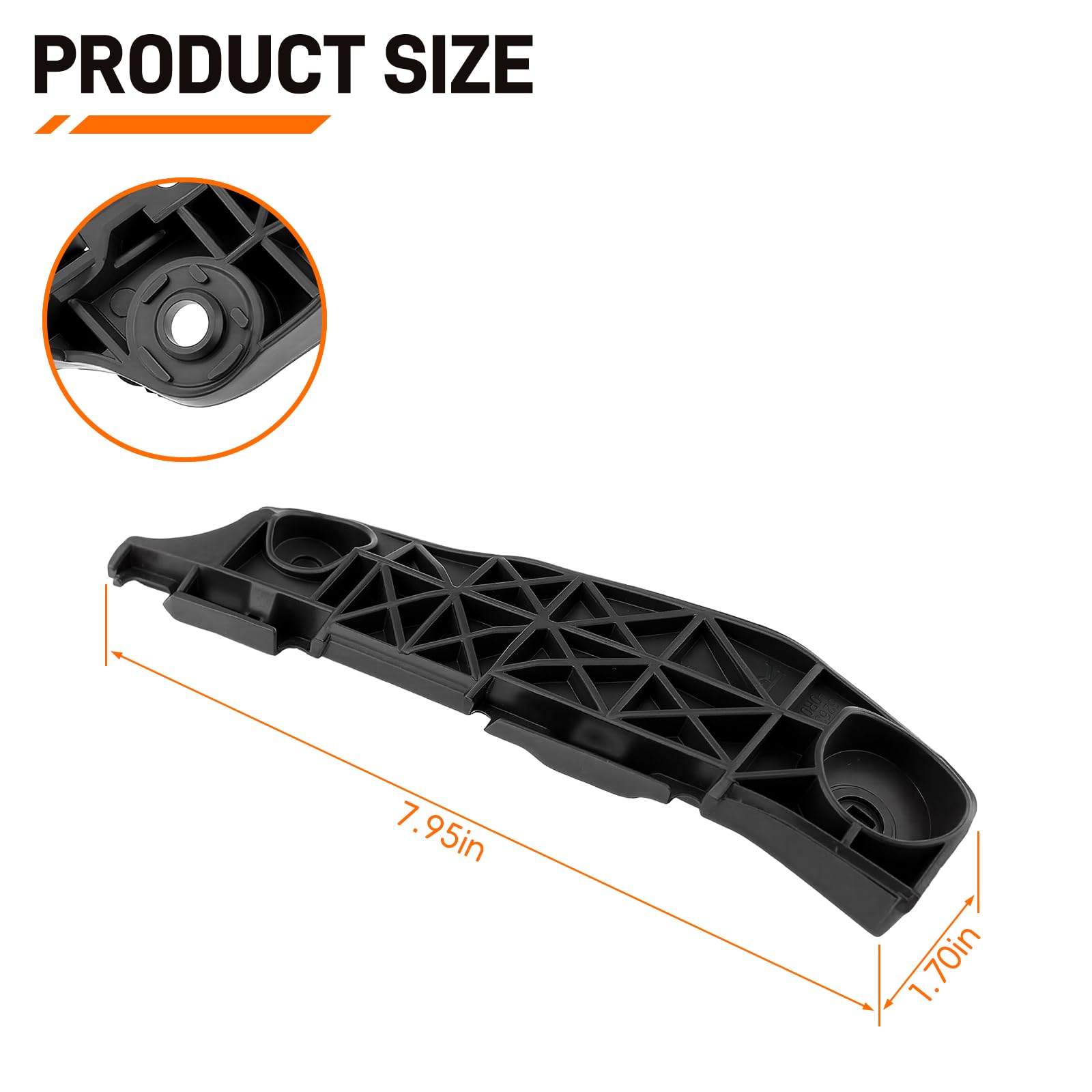 Supports Pare-Chocs Riloer Pour Toyota RAV4 2006-2012 | Avant Gauche/Droit | Noir