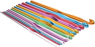 COHEALI Agulha De Crochê 14Pcs Agulha De Crochê De Alumínio Agulha De Tricô De Alumínio Maquiagem Perolada