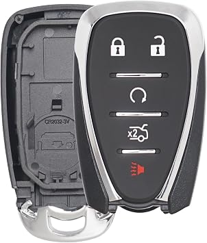 SUPALAND Key Fob Shell Case Replacement Fits for Chevy Malibu Cruze Camaro Chevrolet Traverse Blazer Equinox 2016-2022 Keyless Entry Remote Control 5 Button Pad Cover HYQ4EA HYQ4AA