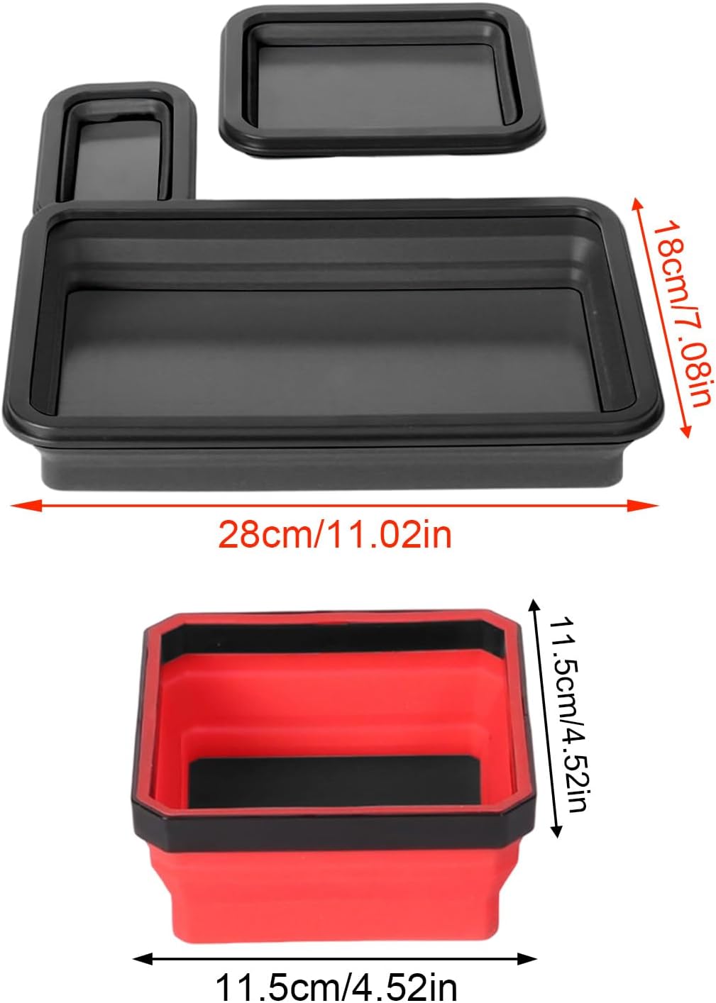 Portable Foldable Tool Storage Tray with Powerful Base Parts for Garage Vehicle Maintenance Tool Organizer