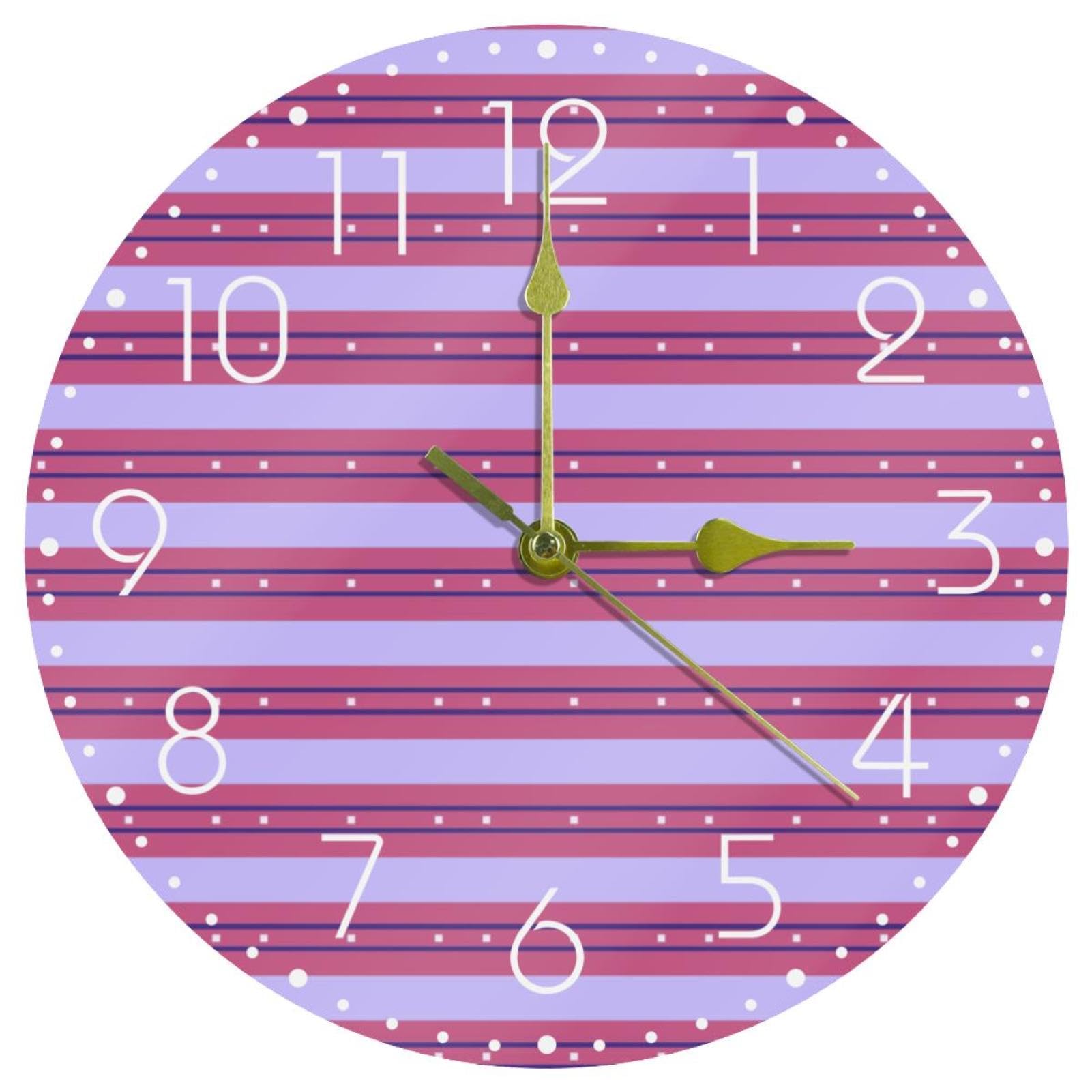 Horloge murale silencieuse pour chambre finie la nuit bruyante avec les piles