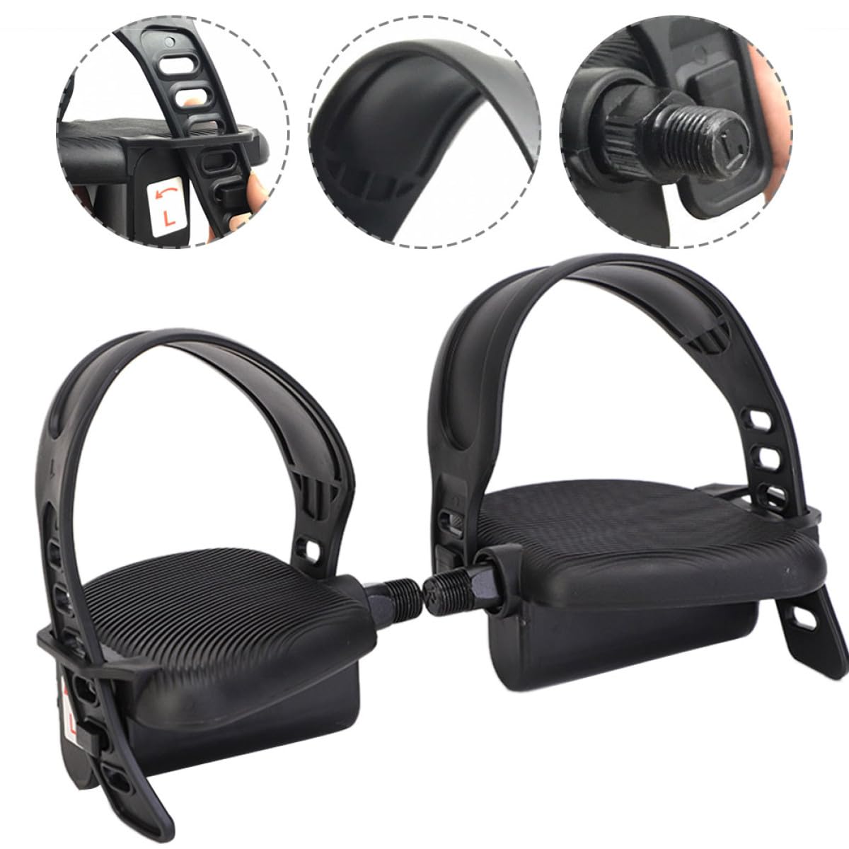 YARNOW Fahrradpedale Sportfahrradpedale aus Robustem Material mit Großer Auflagefläche für Mountainbikes Rennräder Heimtrainer Fahrradreparatur Zubehör