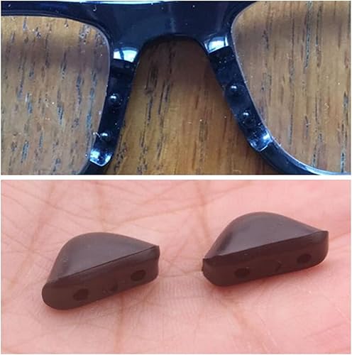 Miniatura 5 de Accesorios para gafas, 2 pares de almohadillas de silicona de repuesto de dos agujeros, almohadillas de nariz para lentes de sol, cómodas, hermosas