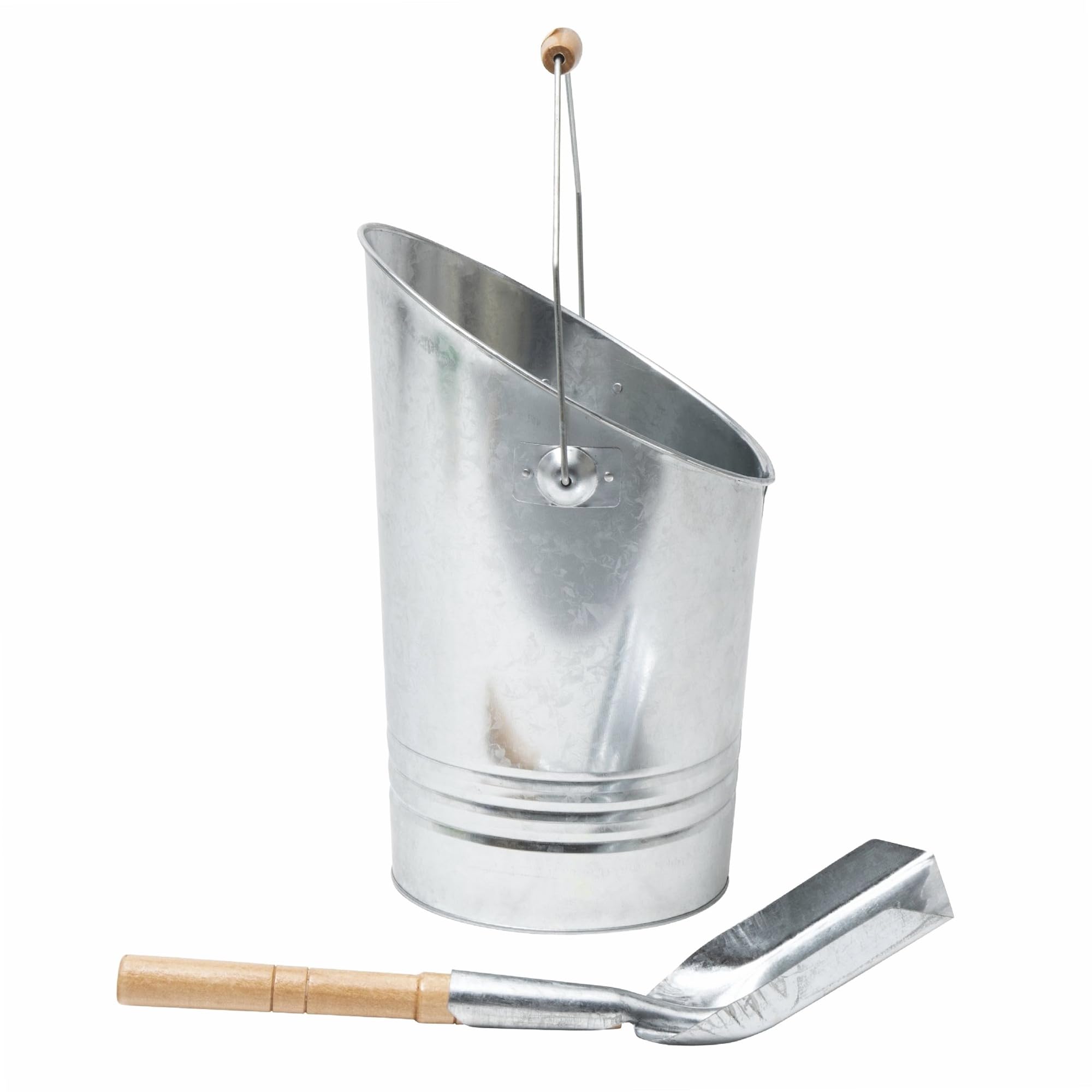 Cubo de 7 L y pala para cenizas de acero galvanizado WERKA PRO